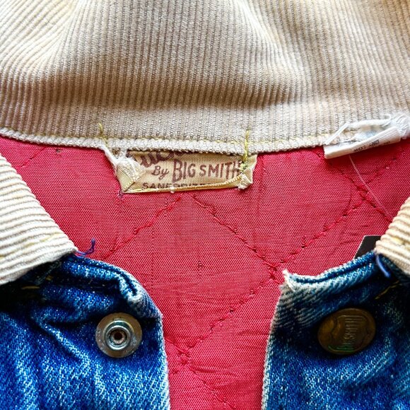 Vintage 1960s Buckaroo by Big Smith Denim Jacket - Quilted Red Lining/Corduroy - Picture 7 of 11